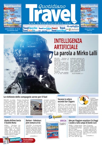 Travel Quotidiano 6-8 maggio 2026