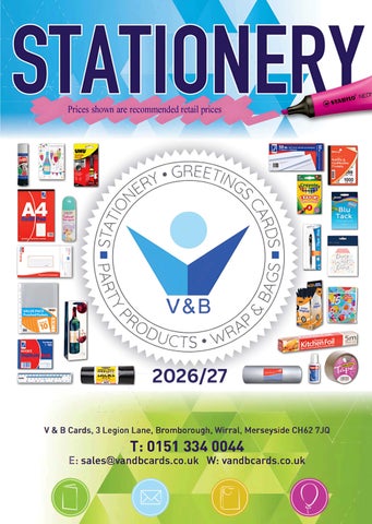 V&B Stationery Catalogue 2026/27