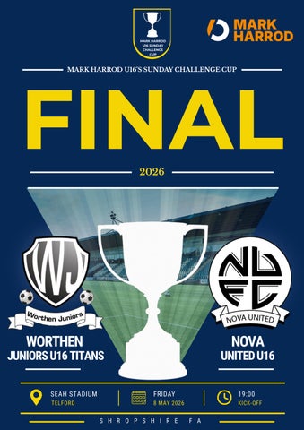 Mark Harrod U16's Sunday Challenge Cup