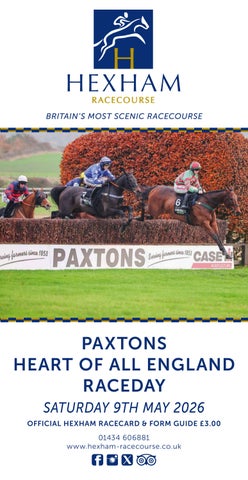 Hexham Racecard - Saturday 9th May