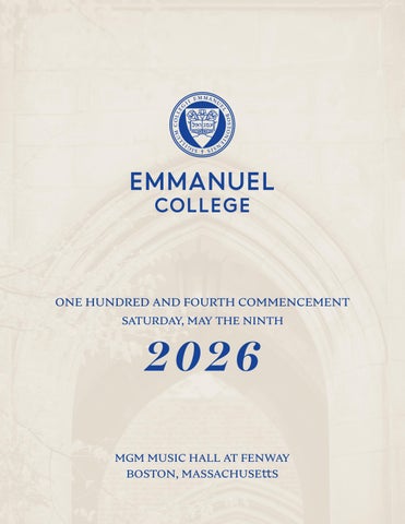 Emmanuel College Commencement 2026