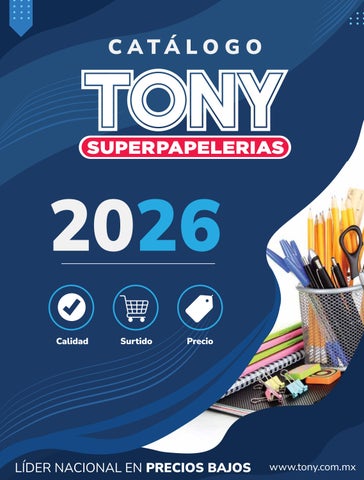 Catalogo TONY 2026