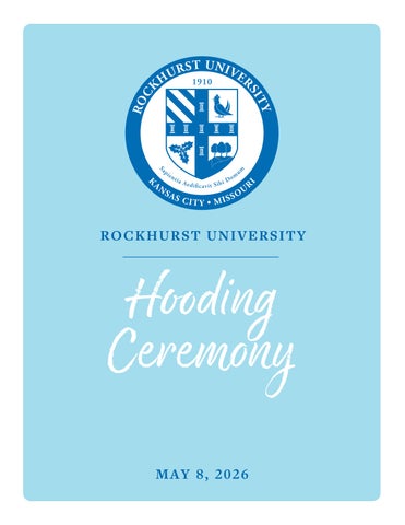 Spring 2026 Hooding Ceremony program — CAS, CBT, SLP