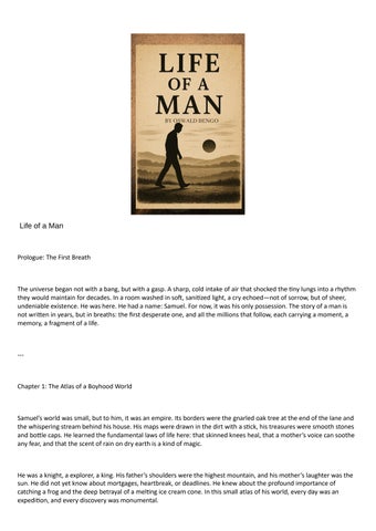 Life of a man