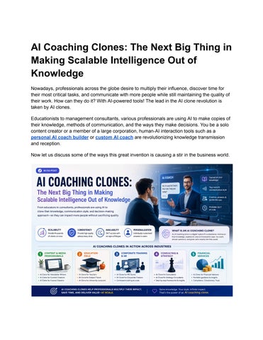 AI Coaching Clones_ The Next Big Thing in Making Scalable Intelligence Out of Knowledge