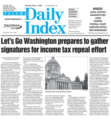 Tacoma Daily Index, May 11, 2026