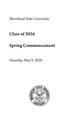 Morehead State Spring 2026 Commencement Program