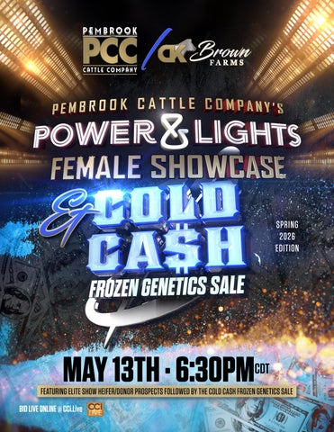 PCC 2026 Spring Power & Lights Female Showcase & Cold Cash Frozen Genetics Sale Catalog