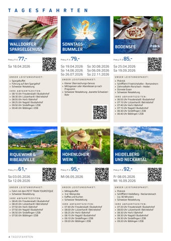 Tagesfahrten 2026 | Schweizer Reisen 第 4 页