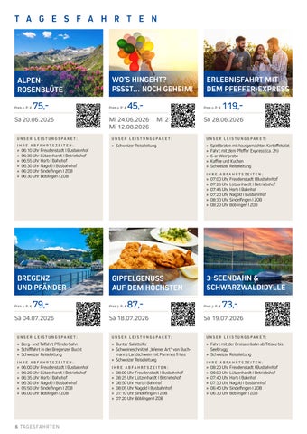 Tagesfahrten 2026 | Schweizer Reisen 第 6 页