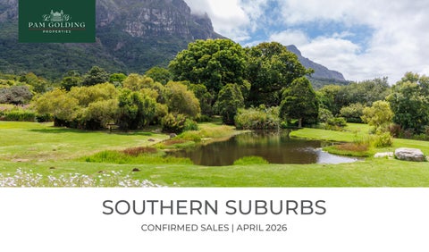 Southern Suburbs Sales Report - April 2026