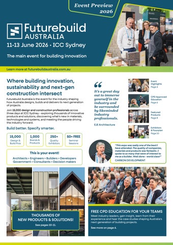 Futurebuild Australia 2026 Show Preview