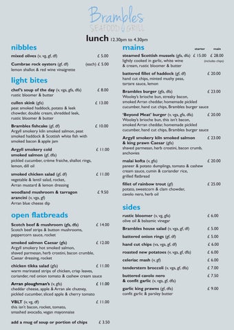 Brambles menus 2026