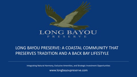 Long Bayou Preserve - Sales