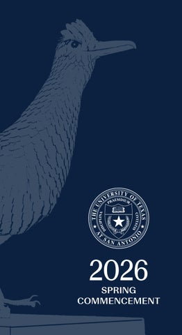 UT San Antonio Commencement Program Spring 2026