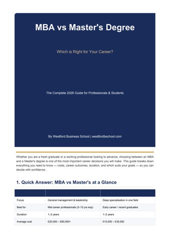 MBA_vs_Masters_Degree_Guide_2026_Westford by westford bschool - Issuu
