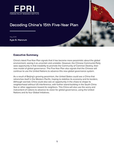 Decoding China’s 15th Five-Year Plan