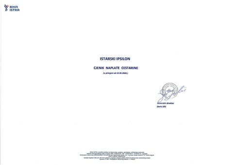 Cjenik naplate cestarine