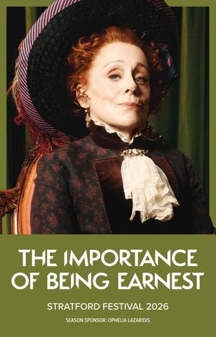 2026 Stratford Festival House Programs | The Importance of Being Earnest