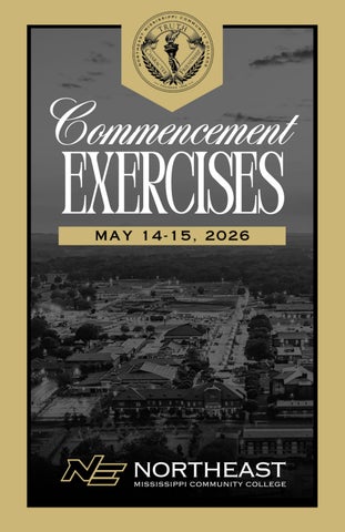 Northeast Mississippi Community College's 77th Annual Commencement Program (May 14-15, 2026)