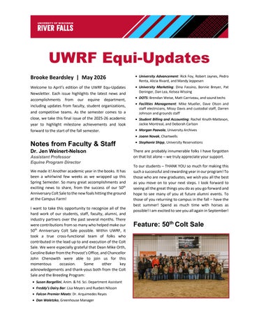 UWRF EquiUpdates Newsletter May 2026 FINAL