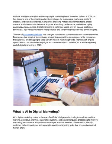 How AI Is Changing Digital Marketing in 2026