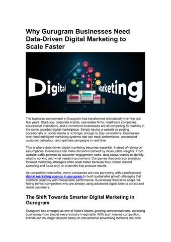 Digital Marketing Agency in Gurugram
