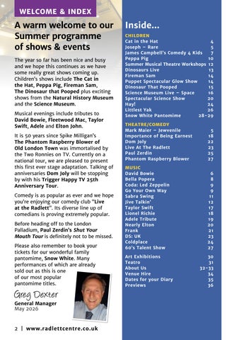 The Radlett Centre Season 灯饰手册 - June - September 2026 第 2 页