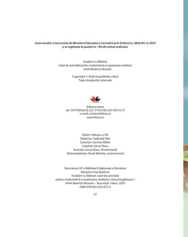 Invatam cu Maticel MEM pregatitoare, Editura Litera 第 2 页