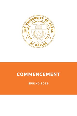Commencement - Spring 2026 - The University of Texas at Dallas