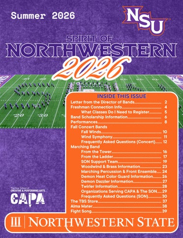 SON - 2026 Band Summer Newsletter