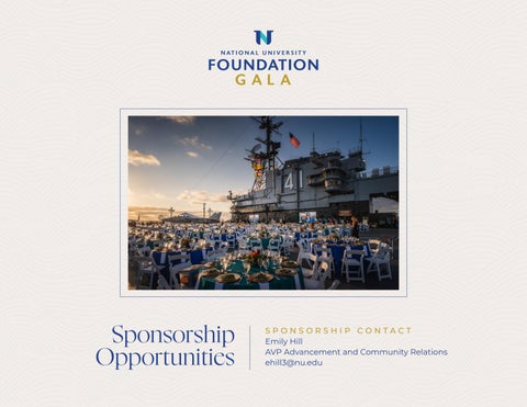 2026 NU Foundation Gala | Sponsorship Opportunities