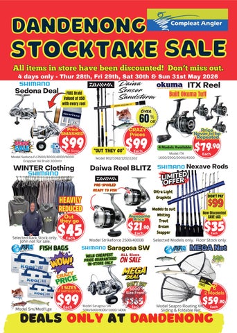 Complete Angler Dandenong Stocktake - May 2026