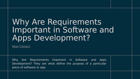 Why Are Requirements Important in Software and Apps Development?