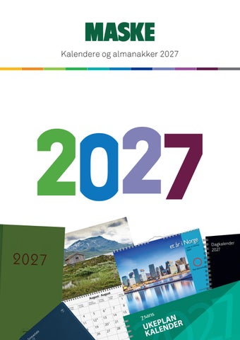 Maske Kalendere og almanakker 2027
