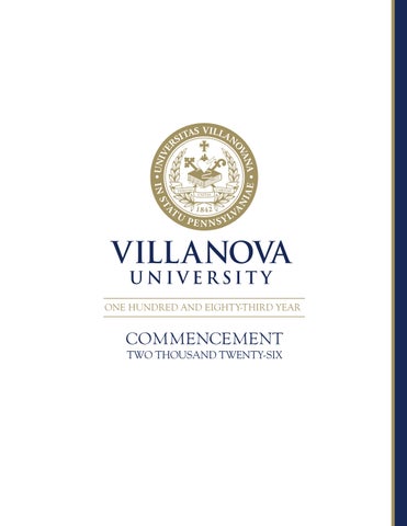 Villanova University 2026 Commencement Program