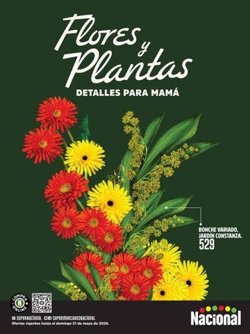 Encarte Plantas y Flores Para Mamá - Mayo 2026| Supermercados Nacional