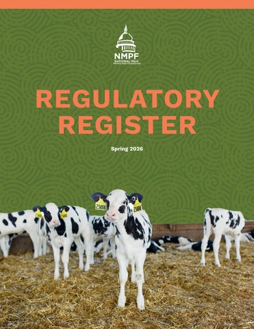 Regulatory Register: Spring 2026