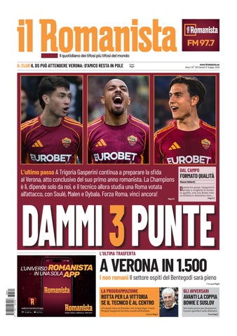 Il Romanista del 21 maggio 2026