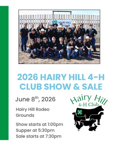 2026 Hairy Hill 4-H Show & Sale
