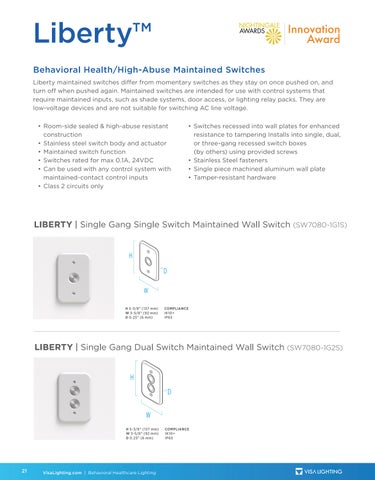 Behavioral Health 灯饰目录 5-26 第 22 页