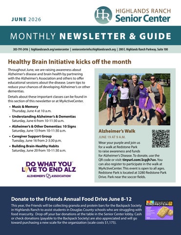 Senior Center Newsletter June 2026