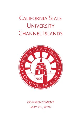 CSUCI 2026 Commencement Program