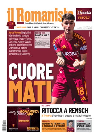 Il Romanista del 22 maggio 2026