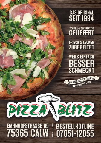 Speisekarte Pizza-Blitz 2026