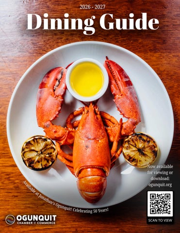 2026 - 2027 Ogunquit Dining Guide