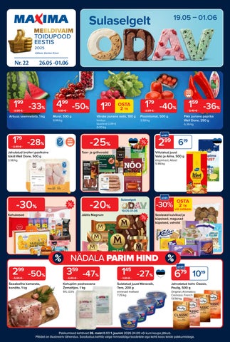Maxima kliendileht 26.05-01.06