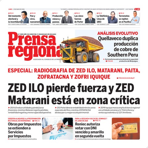 La Prensa Regional – Lunes 25 de mayo de 2026