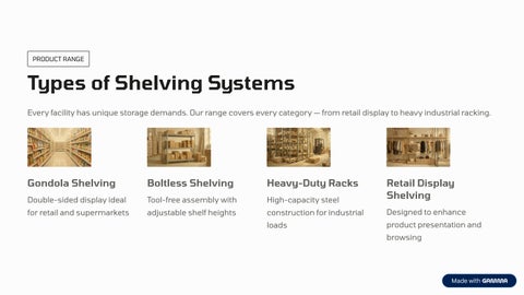 Hubs Engineering 家具目录 · 商用 层架 Solutions for Organized 零售 and 仓库 收纳 第 3 页