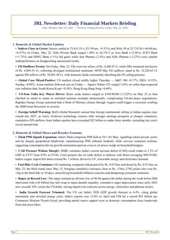 JRL NewsLetter May 25 2026
